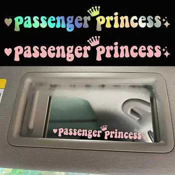 2 шт. Пассажирская принцесса, зеркало, автомобильная наклейка, минималистская, милая, девчачья, виниловая наклейка, наклейки, декор, аксессуары для салона автомобиля розы красного