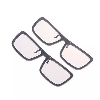 2 шт. пассивные 3D-очки для кинотеатров, кинотеатров, пассивные 3D-очки для телевизоров, стереонасадки, пассивные поляризованные очки для телевизоров, настоящие 3D-очки с зажимом