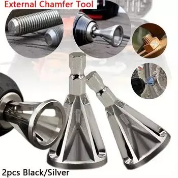 2 шт. Патрон для снятия фаски, инструменты для снятия заусенцев с металла, внешние фаски, поврежденные винты, шлифовальный угол, обрезка, электрическая дрель