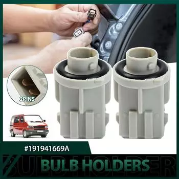 2 шт., патроны для боковых ламп автомобиля, цоколь 191941669A для VW T4 Transporter 1990-2003, база автомобильных фонарей, запчасти для автомобилей