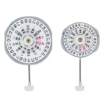 2 шт. PE28 PE25 Механизм часов Двойной календарь Кварцевый механизм Аксессуары Запасные части