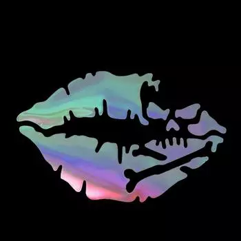 2 шт. Печать губ Поцелуй смерти Мотоциклетный корпус бак Креативные наклейки Смешные виниловые наклейки для стиля Наклейка Изменение цвета пленки