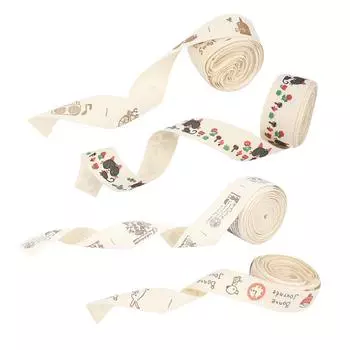 2 шт. печатная мультяшная полиэстеровая хлопковая лента для поделок, рождественских свадебных подарков, упаковки, декоративных украшений Type1