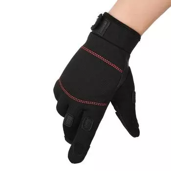 2 шт. Перчатки для рыбалки, противоскользящие перчатки с полным пальцем, защищают руки, перчатки для езды на велосипеде, аксессуары для рыбалки на открытом воздухе красный
