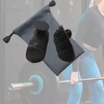 2 шт. Перчатки для тяжелой атлетики без пальцев, противоскользящие, универсальные, усиливающие сцепление накладки красный