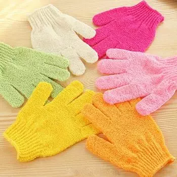 2 шт., перчатки для ванны, скребок для душа, отшелушивающая спина, противоскользящая массажная губка для тела, перчатки для ванны