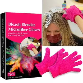 2 шт. Перчатки из микрофибры для отбеливателя, выпрямителя волос, завивки, парикмахерские термостойкие перчатки для укладки волос