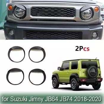 2 шт. передние фары автомобиля, капоты, накладка, ABS для Suzuki Jimny JB64 JB74 2018-аксессуары для внешнего украшения чёрный