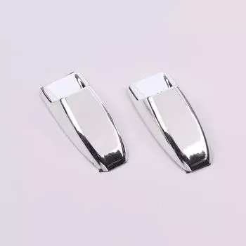 2 шт. передние металлические крышки стеклоочистителя лобового стекла омывателя форсунки капота для ВСЕХ транспортных средств с форсунками омывателя на капоте серебряный