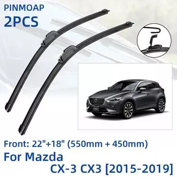 2 шт. передние щетки стеклоочистителя для Mazda CX-3 CX3 2015-2019 22 + 18 оконные щетки резак аксессуары 2015 2016 2017 2018 2019