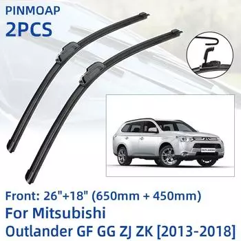 2 шт. передние щетки стеклоочистителя для Mitsubishi Outlander MK3 GF GG ZJ ZK 2013-2018 26 + 18 оконные щетки резак аксессуары