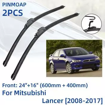 2 шт. передние щетки стеклоочистителя для Mitsubishi Lancer 2008-2017 24 + 16 оконные щетки резак аксессуары 2008 2009 2010 2011 2012 2013