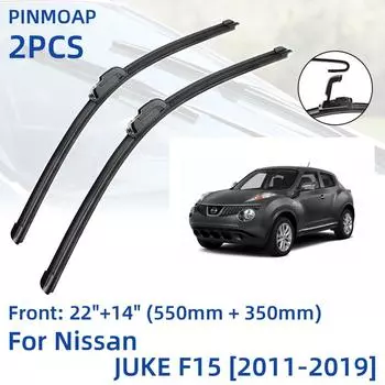 2 шт. передние щетки стеклоочистителя для Nissan JUKE F15 2011-2019 22 + 14 оконные щетки резак аксессуары 2011 2012 2013 2014 2015 2016 2