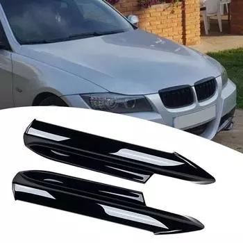 2 шт. передний бампер сплиттер заслонка для BMW 3 серии E90 E91 320i 330i 2005-2008 Black