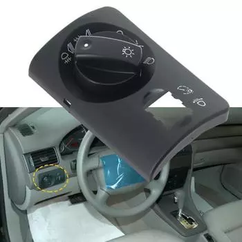 2 шт., переключатель высоких фар, прямая износостойкая панель управления, модифицированная черная панель переключателя фар 4B1941531F для A6 чёрный