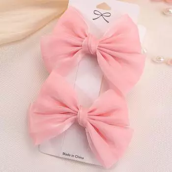 2 шт. Переливающаяся заколка-бант для волос, блестящая заколка для волос для девочек, детей, аксессуары для головных уборов в корейском стиле, школьный, повседневный, для вечеринок, подарок