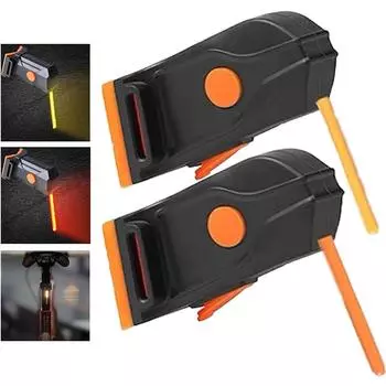2 шт. Перезаряжаемые USB светодиодные задние фонари для велосипеда для любого типа подседельного штыря