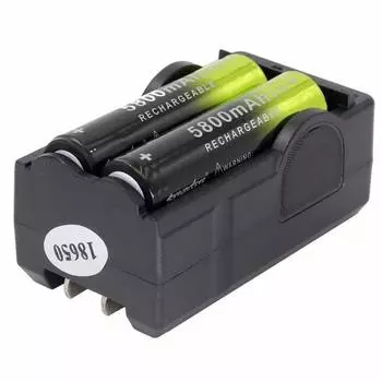 2 шт. Перезаряжаемый литий-ионный аккумулятор 18650 3,7 В 5800 мАч и двойное интеллектуальное зарядное устройство