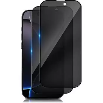 2 шт. первоклассного стекла 9H+ для защиты конфиденциальности iPhone 16 Pro MAX, ударопрочного и 100% защищенного от шпионов стекла, экрана конфиденциальности