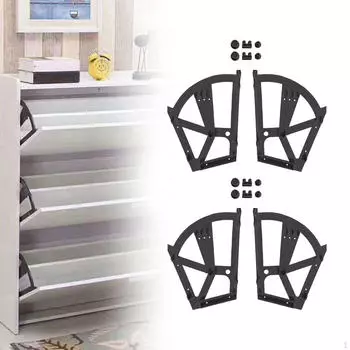 2 шт., петли для мебельного шкафа, откидные рамы для ящика для обуви, детали с монтажными аксессуарами