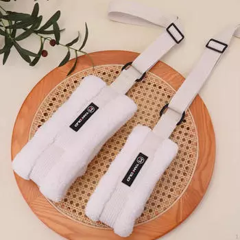 2 шт. Пилатес плюшевые ремни фитнес-оборудование ленты сопротивления для тренировки White and Small