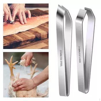 2 шт., пинцет для рыбных костей, плоскогубцы для чеснока, многоцелевой, простой в использовании инструмент для украшения шеф-повара, выщипывание
