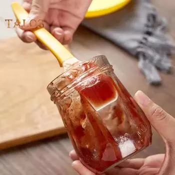 2 шт. пищевые лопаточки с поднятым хвостом, для нанесения масла, нескользящая конструкция, полезные силиконовые скребки для смешивания материалов, товары для дома жёлтый