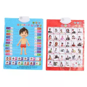 2 шт. плакаты по фонетике на китайском и английском языках, многоцелевое развлечение для раннего образования, самопознание и рисунок на английском языке