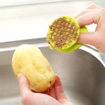 2 шт. пластиковая картофелечистка, щетка для чистки фруктов и овощей, легкая чистящая щетка, овощечистка для моркови и имбиря