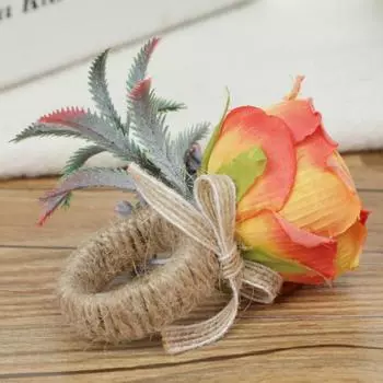 2 шт. Пластиковая пряжка для салфеток, изысканный держатель для салфеток в виде цветка розы, кольца для салфеток в виде цветка отеля розовый