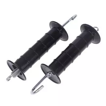 2 шт. Пластиковая ручка ворот электропастуха с пружиной для фермы, диких животных, обезьян, домашнего скота, сада, система электроограждения, ручки ворот