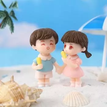 2 шт. Пластиковая статуэтка пары, очаровательная, креативная, симпатичная, украшение для ландшафта B