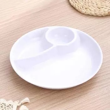 2 шт. Пластиковая тарелка для еды для микроволновой печи, Мерная тарелка для порций, Портативная разделенная обеденная тарелка, Салат