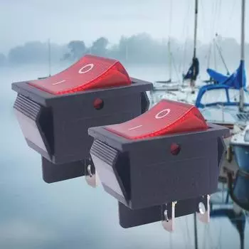 2 шт. пластиковые кнопки включения-выключения квадратные кулисные переключатели переменного тока 250 В 20 А