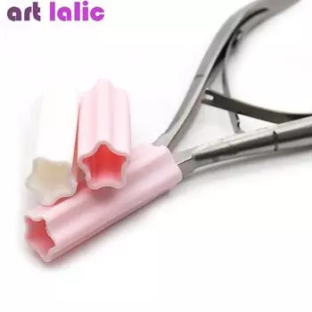 2 шт., пластиковый чехол для щипцов, розовый защитный рукав для ножниц для кутикулы ногтей, инструменты для маникюра и педикюра, пинцет для омертвевшей кожи, колпачок розы красного