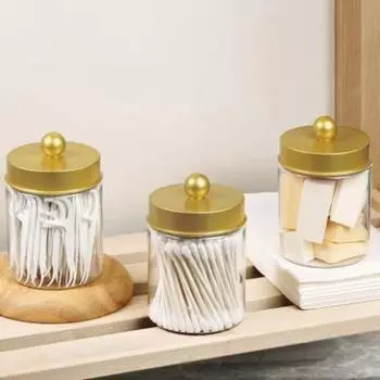 2 шт. пластиковый диспенсер для ватных шариков/тампонов, круглый контейнер для косметических подушечек, портативный держатель для ватных палочек, туалетный столик