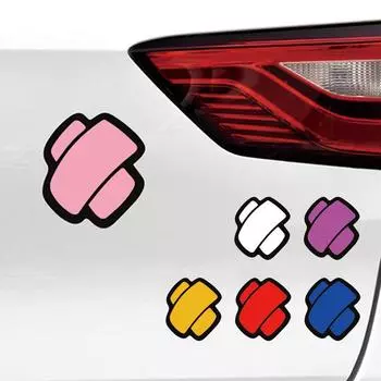 2 шт., пластырь для царапин, наклейка на топливный бак, украшение для тела, ремень, наклейка на автомобиль розовый
