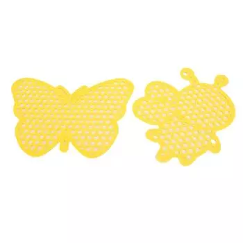 2 шт. Плавающий пчелиный остров, безопасное место для посадки, декоративная плавающая станция для поения пчел для улицы жёлтый