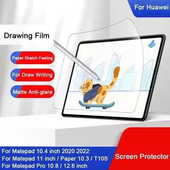 2 шт. пленка для рисования для Huawei Matepad 11 10,4 Pro 10,8 12,6 Honor Pad 8 12 дюймов SE 10,4 защитная пленка для экрана 2PCS Pro 2021 10.8 прозрачный