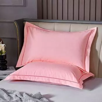 2 шт. плотная однотонная хлопковая наволочка с начесом простая наволочка ультрамягкая наволочка для сна бытовая наволочка 48X74cm жёлтый