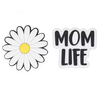 2 шт. пляжная сумка украшения аксессуары силиконовые современные буквы цветы украшения для сумки