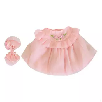 2 шт., плюшевая кукла, платье, подвеска для маленьких девочек, гибкий реквизит для фотосессии, костюмы розовый