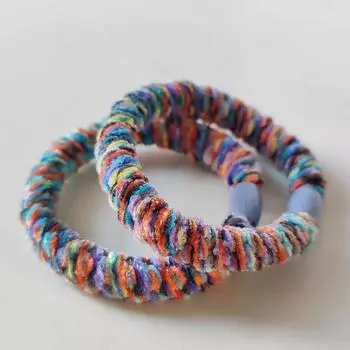 2 шт. Плюшевые резинки для волос с цветными блоками, высокой эластичности, для женщин, толстые резиновые петли для волос, скранчи, держатели для хвостиков