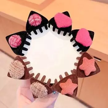 2 шт., плюшевые заколки для боковой челки для женщин, красочные плюшевые пушистые заколки для волос в форме сердца любви, заколки, заколки для волос, корейские аксессуары для волос для девочек