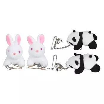 2 шт., плюшевый брелок с животными, милые мягкие игрушки, брелок для ключей, украшения, подвеска для сумок, рюкзаков Panda