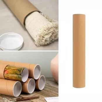 2 шт. Почтовые тубусы Бумажные тубусы Доставка Картонные чертежи Плакат с художественным произведением Крафт-плакаты сверхпрочной толщины Хранение удочек Защита 20cm