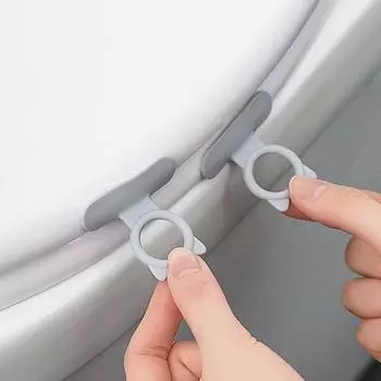 2 шт. подъемники сиденья унитаза многофункциональные силиконовые самоклеящиеся ручки для дверцы шкафа избегайте прикосновения ручки крышки унитаза аксессуары для туалета розовый