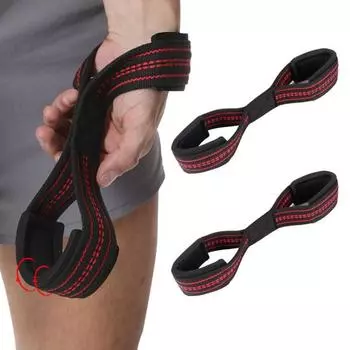 2 шт., подъемный ремень для мужчин и женщин, противоскользящая мягкая ручка для тяжелой атлетики, бодибилдинг, пауэрлифтинг, силовые тренировки, домашний ремешок для становой тяги, 2 шт. M красный