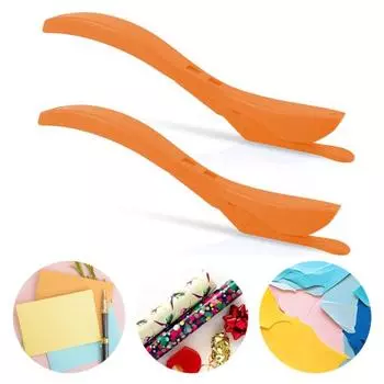 2 шт. подарочный резак для упаковки со скрытым лезвием безопасный инструмент для резки упаковочной бумаги праздник 2pcs белый