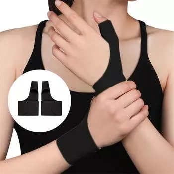 2 шт. поддержка запястья для большого пальца - дышащий высокоэластичный бандаж для облегчения тендинита и компрессии большого пальца Left + right чёрный